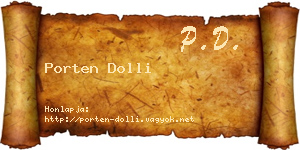 Porten Dolli névjegykártya